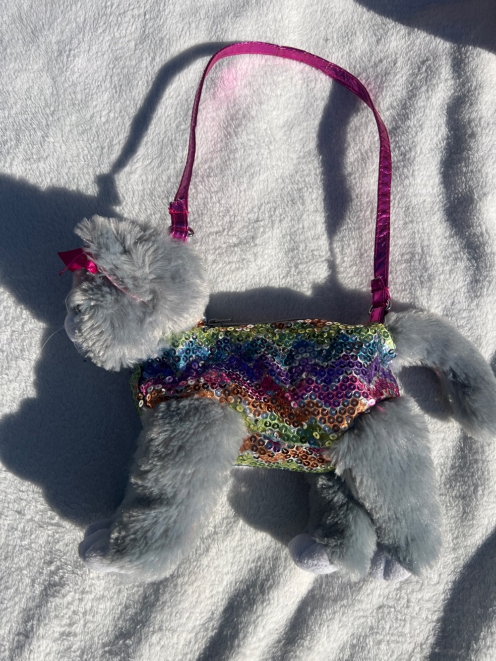 Poochie and co Sequin kitten Shoulder Bag